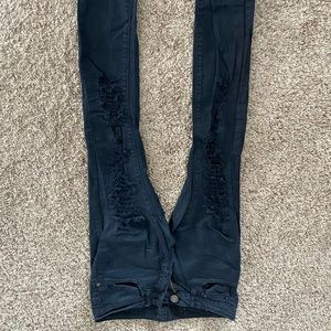 Machine Jeans Black Distressed, Size 1. Never worn!